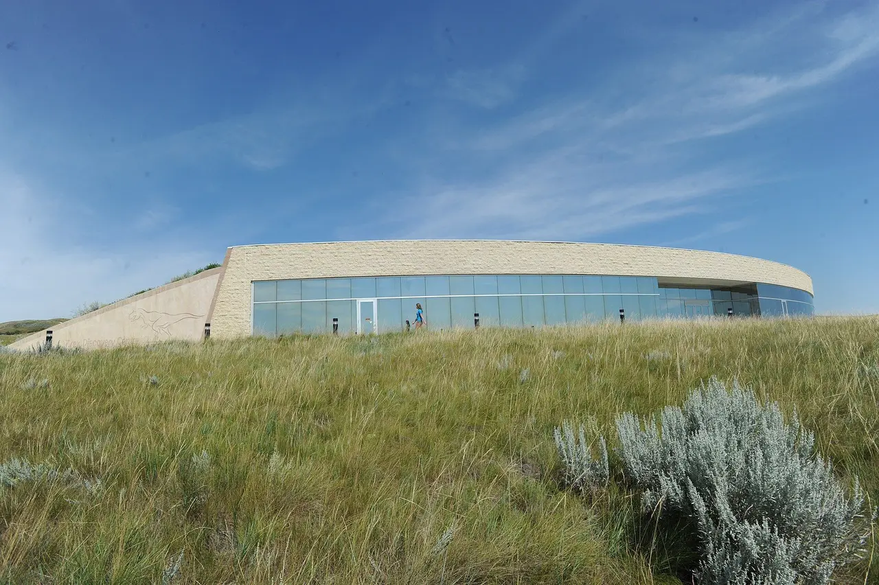 T.rex Discovery Centre on the prairie hillside, 2013